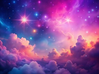 Minimalist Abstract Starlight Pink Purple Nebula Cloud Stardust Background