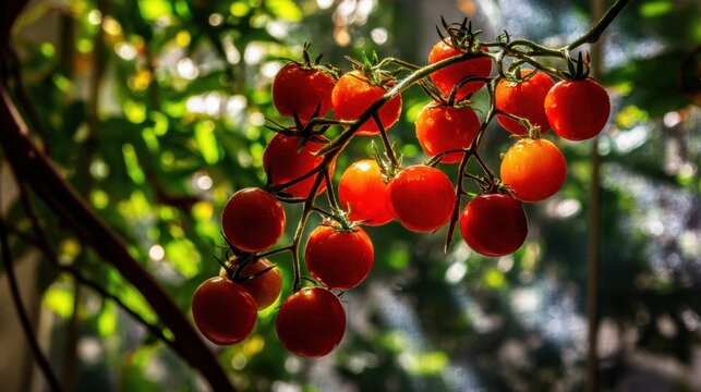 Harvesting fresh cherry tomatoes home garden photography natural light close-up organic gardening techniques