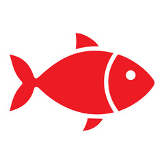 fish icon or logo symbol solid vector illustration 