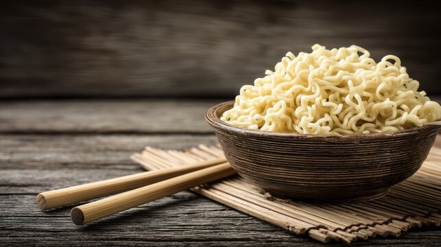 Delicious instant noodles preparation rustic kitchen food photography warm ambience close-up view culinary simplicity