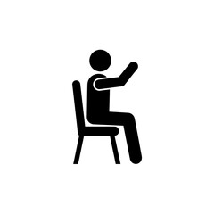 Fototapeta premium man sitting on chair