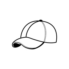 baseball cap icon on white background.