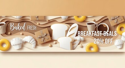 Freshly Baked Breakfast Delights with Special Offers.