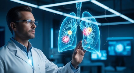 Medical Specialist Using Innovative Technology for Pulmonary Research.