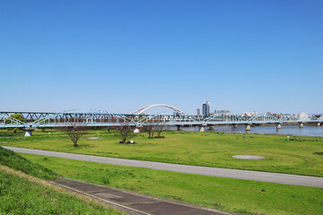 Fototapeta premium 淀川河川公園・長柄地区