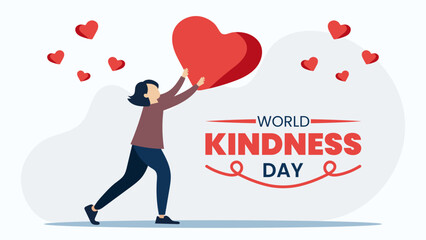Kindness and compassion theme vector template design for World Kindness Day
