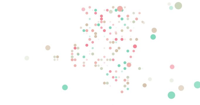 Kinetic Falling Particles Creating Outline Map of Democratic Republic of the Congo Territory