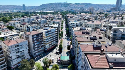 High quality landscape photo of Izmir city taken with a drone