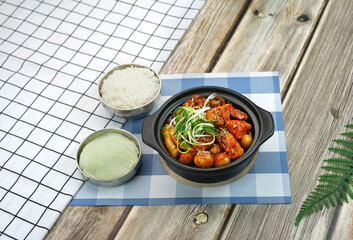 직화 황금율 찜닭을 촬영한 모습