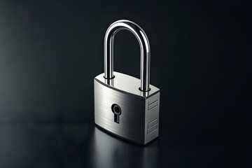 Lock Icon cyber security of digital data network protection.