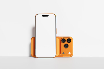 Blank phone screen  mockup - 3D Illustration