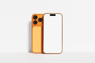 Blank phone screen  mockup - 3D Illustration