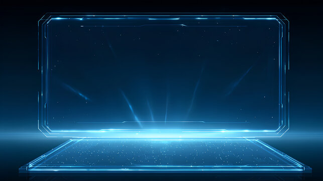 Light frame liquid glass, glass panel set for mobile and web app, tech board frame in futuristic style. HUD element interface, vector illustration. Light glass banner collection with glow effect. 