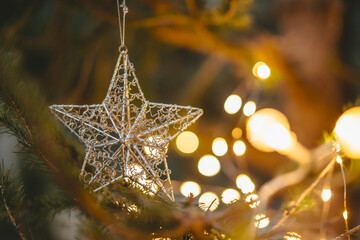 クリスマスの星の飾り