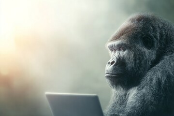 Fearful ape's morning: a comical start to a day at the laptop. Crypto profit methods. What crypto trading really means for ordinary people today. L. Laptop surprise.