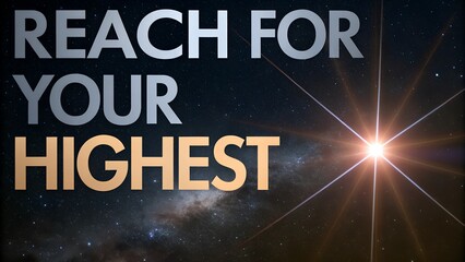Fototapeta premium Motivational text over a stunning space galaxy backdrop
