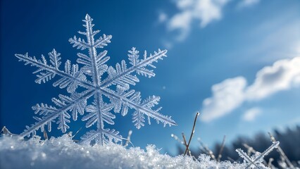 Beautiful snowy pine and fir trees in a winter forest landscape
