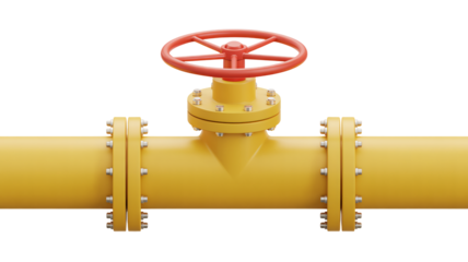 Pipeline valve controls flow of natural gas, oil, and water resources