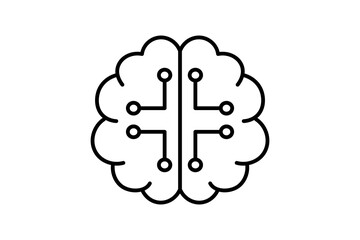 Artificial neuron Icon. Icon related to Technology. Line icon style. Simple vector design editable