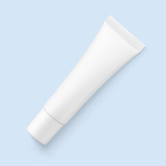 Blank plastic tube mockup. Vector illustration on colour background. Can be use for your design, advertising, promo and etc. EPS10.