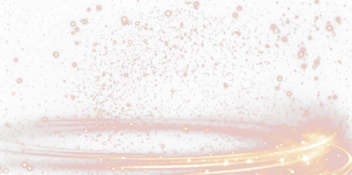 Sparkling Light Particles with Magical Glow Overlay on transparent background