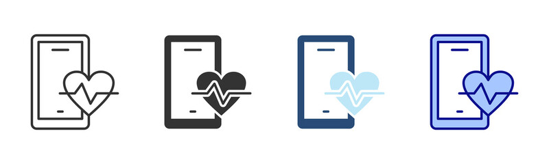 Ehealth Icon Set. Designed In Multi Style