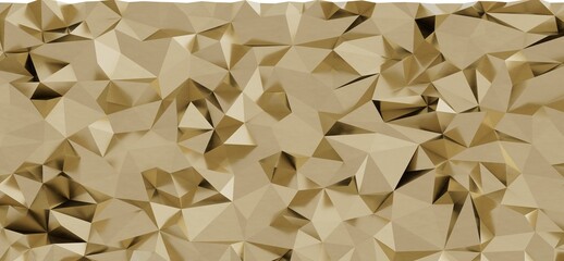 Abstract polygonal pattern in beige with sharp angles and shadows.  Geometric design for...