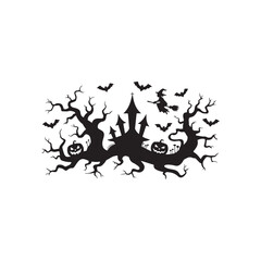 Halloween Sabrina Silhouette in Black &ndash; Witch Vector Design.