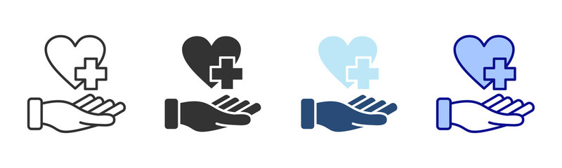 Obraz premium Healthcare Icon Set. Designed In Multi Style