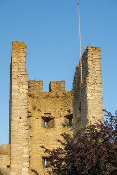 Ruin, defence defence tower, former Hanseatic city of Visby, UNESCO World Heritage Site, Gotland Island, Sweden