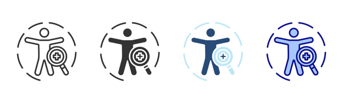 Body Check Icon Set. Designed In Multi Style