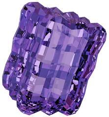 Colorful purple box 3D crystal shapes