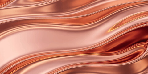 Obraz premium Abstract rose gold liquid metal background flowing and shiny perfect for luxury designs and presentations