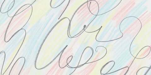 Abstract scribbled lines with pastel colors a hand-drawn style background perfect for creative projects