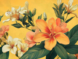 Beautiful vintage-style botanical prints with classic charm