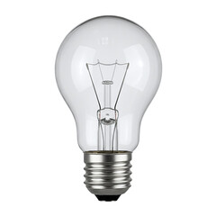 Classic clear light bulb isolated on background