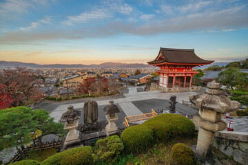 Kyoto Japan, at Kiyomizu dera temple in autumn season