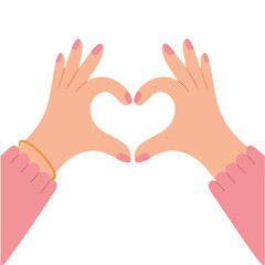 Female Hands Making Heart Shape Gesture