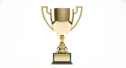 Golden trophy symbolizing achievement and success, a reward for victory and accomplishment
