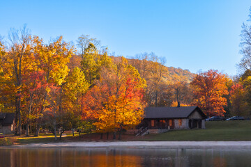 autumn in the park,  hunting creek lake , Maryland 