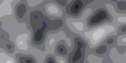 Abstract organic pattern with smooth, flowing shapes in shades of gray and purple, resembling a topographical map or a fluid, cellular structure