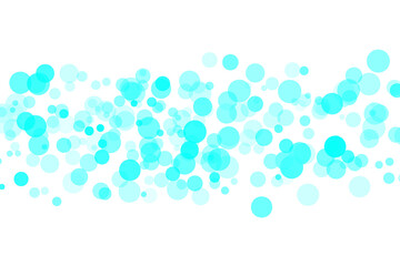 Solid bright cyan rectangle with white borders and cutouts on a white background abstract