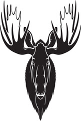 moose head silhouette vector