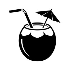 Tropical Coconut Drink Icon
