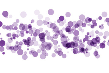 Purple Background With Scattered Transparent Dark Purple Circles And White Cutout abstract