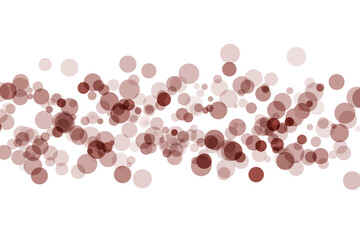 Reddish Brown Background With Scattered Transparent Dark Circles And White Cutout abstract