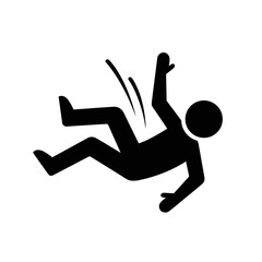 Falling Person Silhouette Icon