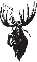moose head silhouette vector