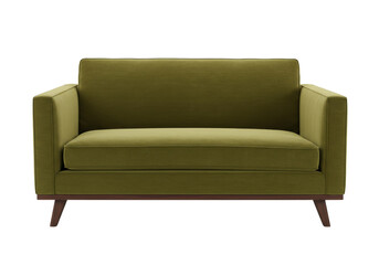 Modern olive green armchair isolated, contemporary living room furniture for interior design and home decor