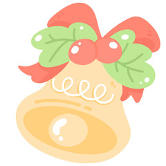 Cute Christmas Bell Illustration